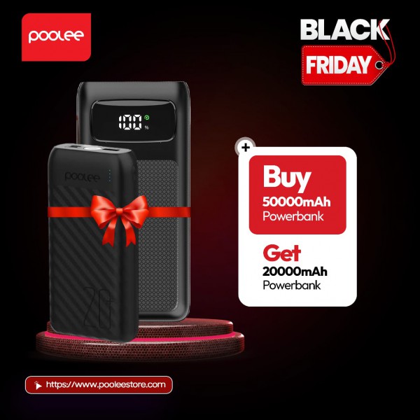 Poolee 50000mAh 22.5W Powerbank BLACK FRIDAY COMBO...