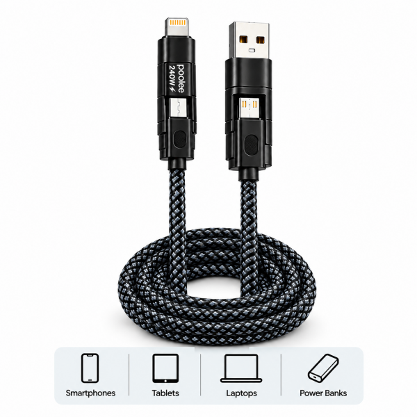POOLEE CPX4 Pro 240W 4-in-1 Fast Charging & Da...