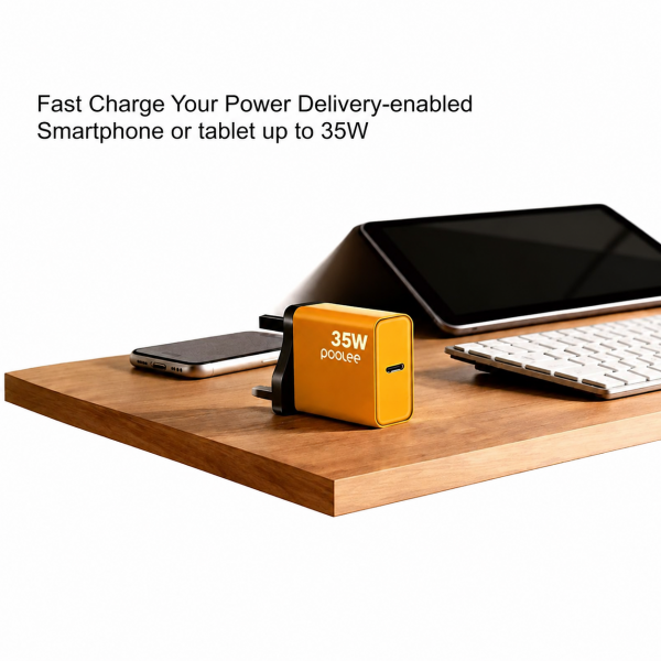 Poolee TX35 GaN 35W Fast Charger with USB-C to C Cable – USB-C PD Power Delivery Charger